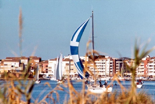 1980 bateau sous spi par A. Galvani