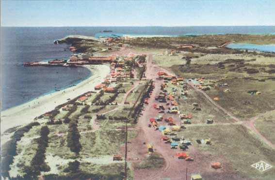 Plage du Môle et début du camping municipal de la Clape